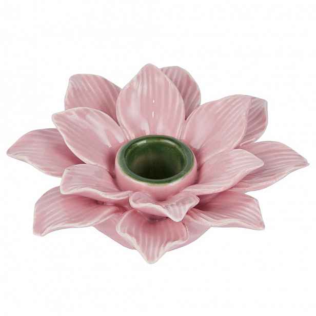 Butlers BLOSSOM Svícen na dlouhou svíčku květina  - růžová