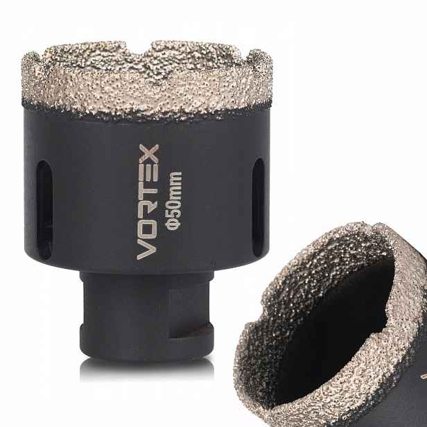 Diamantová Korunka 50 MM Korunkový Vrták Vortex M14 Gres