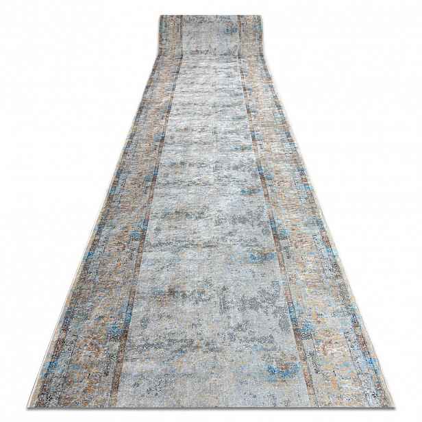 rugsX POGUMOVANÝ běhoun LOTUS BORDERO 95111 šedý / béžový NA MYTÍ 60cm 60/120 cm