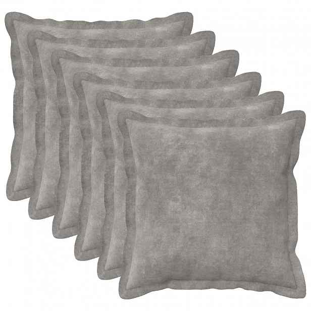vidaXL Povlak na polštář 6 pcs HOUTEN Světle šedá 30 x 30 cm
