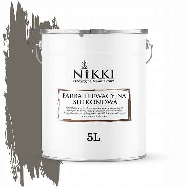 Barva Silikonová Fasádní Barva 5L Šedá Tmavě Teplá F296