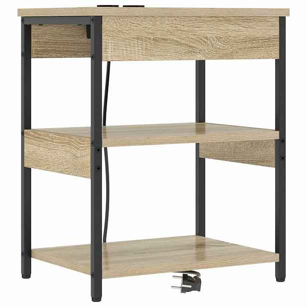 vidaXL Noční skříňka Sonoma dub 41 x 31 x 51 cm Kompozitní dřevo