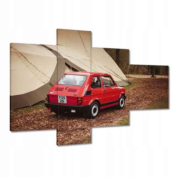 Obrazy 100x70 Červený malý Fiat 126p
