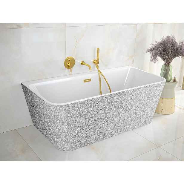 BESCO Olsen Spa  VARYA VANVARYA170G2 - Volně stojící vana VARYA Glam - stříbrná