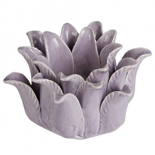 Butlers BLOSSOM Svícen na čajovou svíčku květina  - fialová