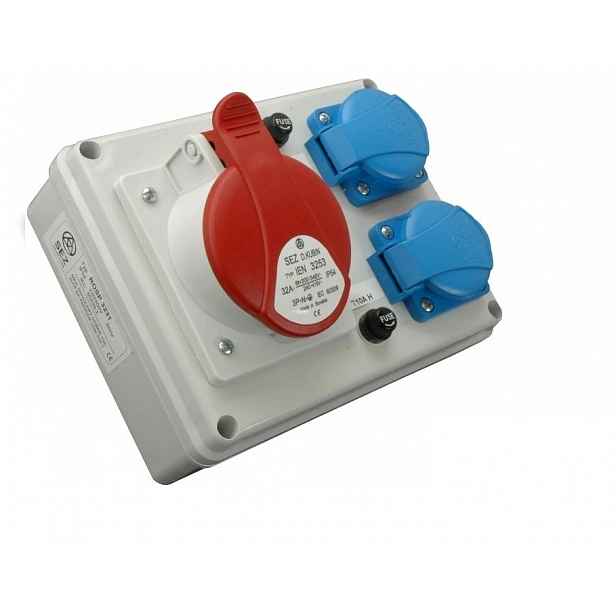 Minizásuvková rozvodnice Praktik, Ip 54, 1x3253, 2x230 V