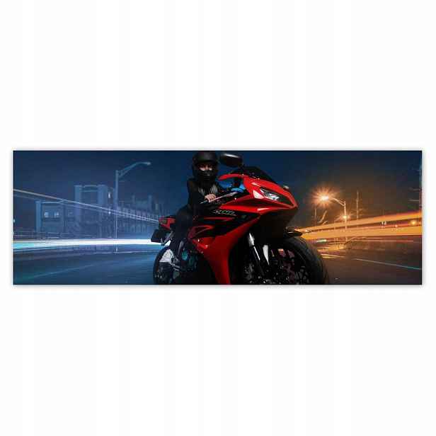 Plakáty 200x66 Červený závodní motocykl