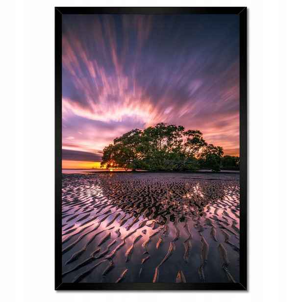 Plakáty v rámu 40x60 Krásná fialová krajina