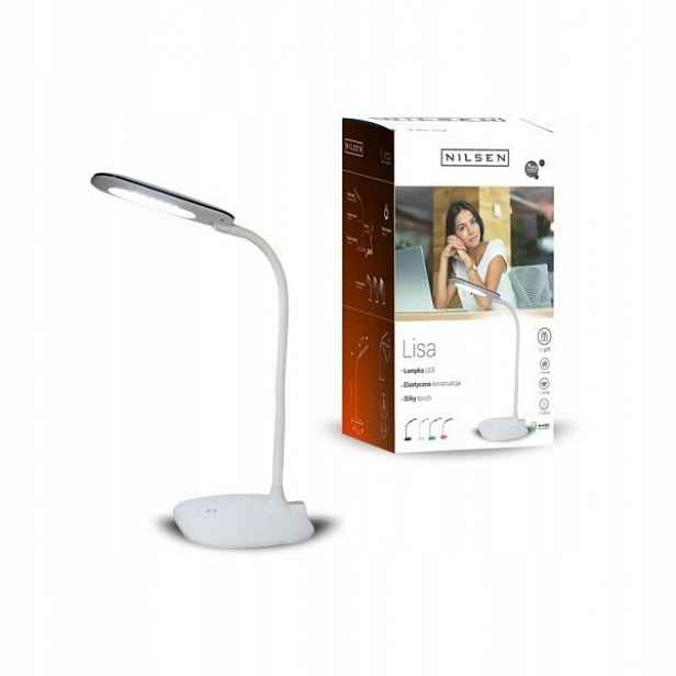 Led lampička na stůl stmívatelná Stolní osvětlení bílé 6.5W Nilsen