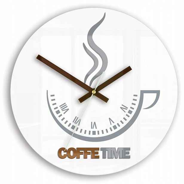 Nástěnné Hodiny Coffee Time II White