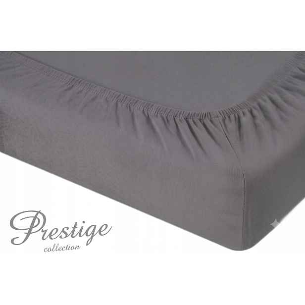 Prostěradlo Jersey s gumičkou 160x200 Grafitové Prestige Collection 160 g/m2