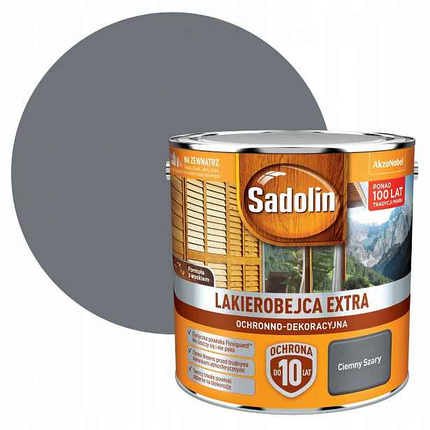 Sadolin Extra 2,5 L, Barva Tmavě Šedá