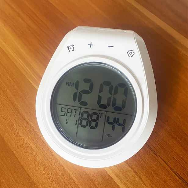 TEMU Digitální Koupelnové Hodiny s Velkým LCD Displejem, Sprchový Časovač a Teploměr, Snadná Instalace s Přísavkou, Odpočítávací Časovač na 99 Minut,