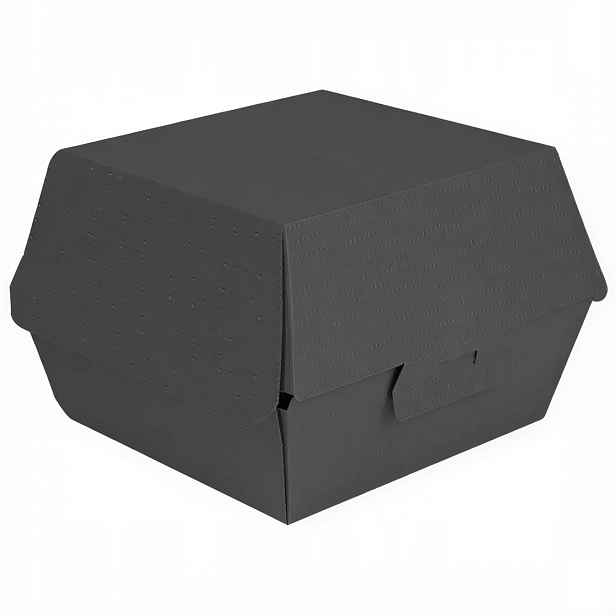Termobox Burger černý, velikost „M“, 13 x 12,5 x 9 cm, 50 ks