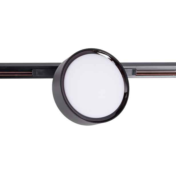 Maxlight Led kolejnicová lampa 12W černá kulatá 3000K IP20 MICRO11