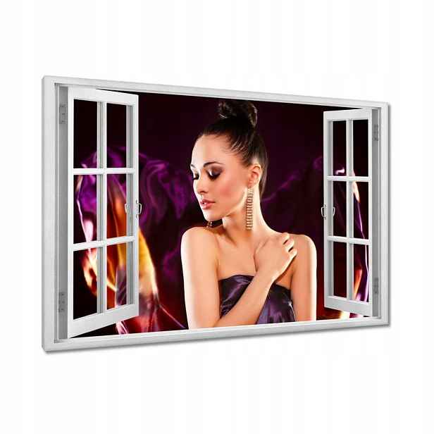 Obrazy 120x80 Fialová dáma Paní
