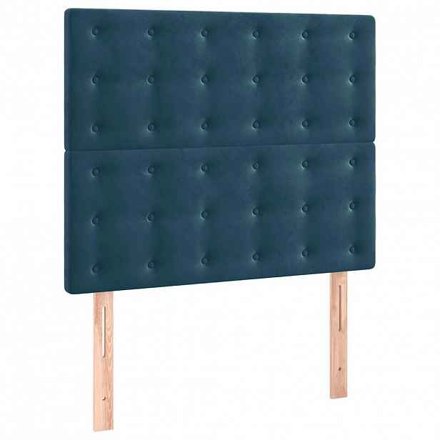 vidaXL Čelo postele tmavě modré 100x5x118/128 cm sametové