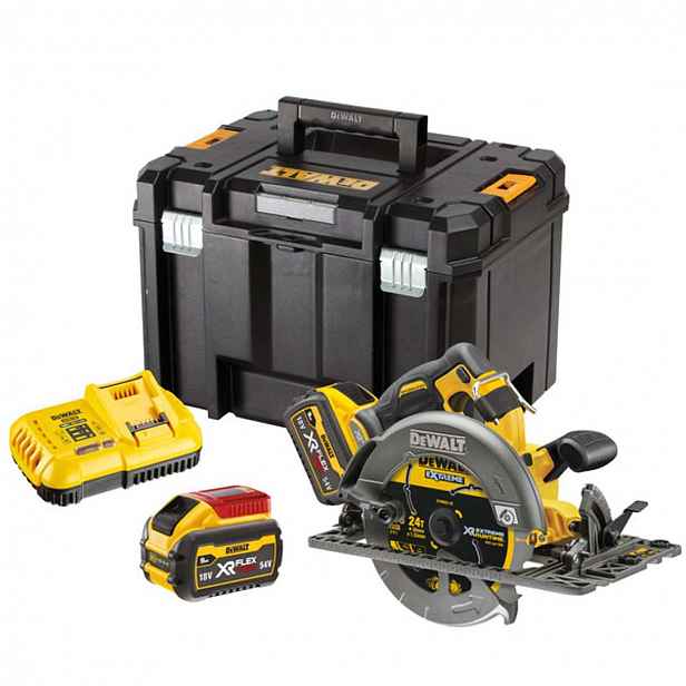 DeWALT - 54V AKU kotoučová pila 190 mm, 2x aku 9,0 Ah FLEXVOLT, nabíječka DCS579X2