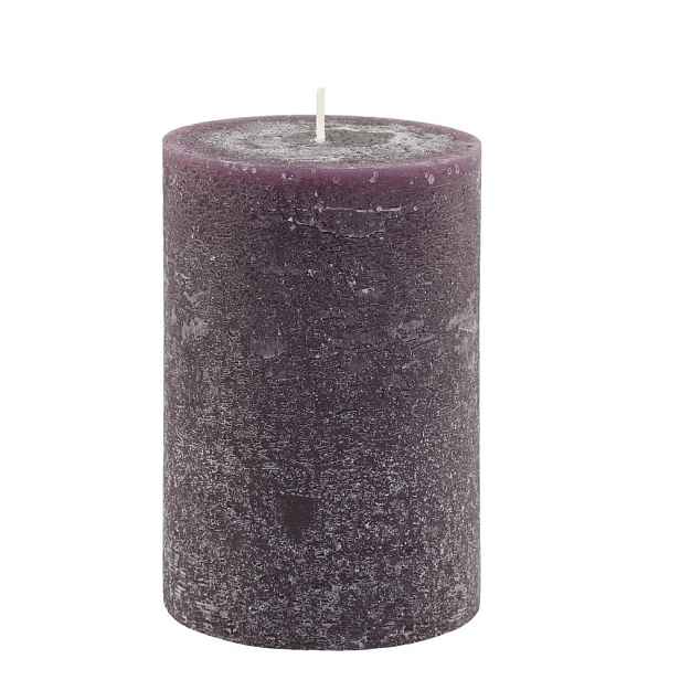 Fialová široká svíčka Macon Rustic plum - Ø 10*15cm/ 90h Chic Antique