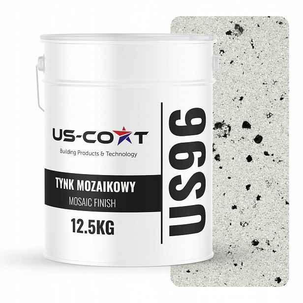 Mozaiková Omítka Mozaika 12,5 Kg Bílá S Černou Slídou M02 Ozdobná Pryskyřičná