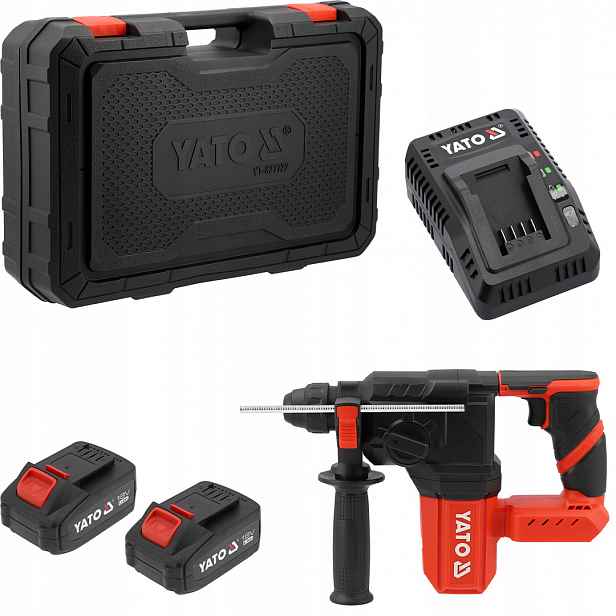 Příklepová vrtačka Yato YT-827722 18V 2x4Ah Bl Sds+ kufr