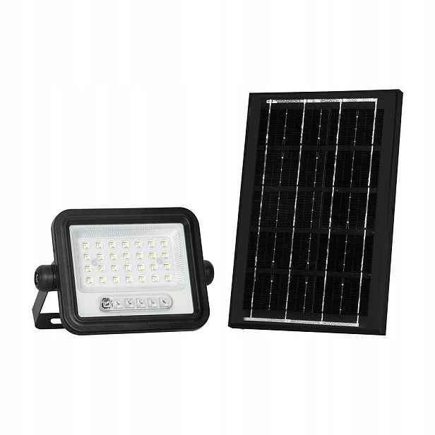 V-tac Solární Led zářič 6W Cct dálkový ovladač auto časovač IP65 černý VT-54W