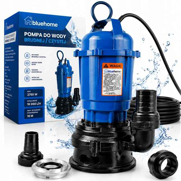 Čerpadlo Na Čistou Špinavou Vodu Žumpa S Litinovým DRTIČEM4150W+Fast fix