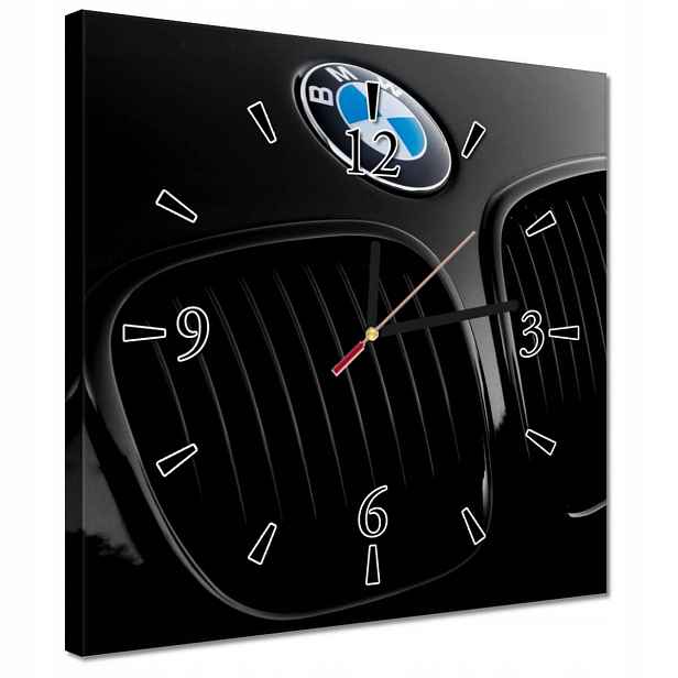 Hodiny 30x30 Známka Bmw na kapotě