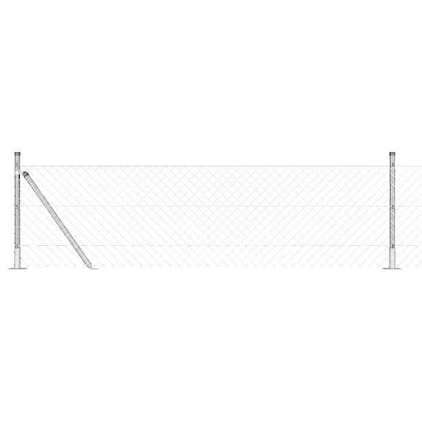 vidaXL Zábradlí s betonovým základem 25 x 0,6 m Pozinkovaná ocel