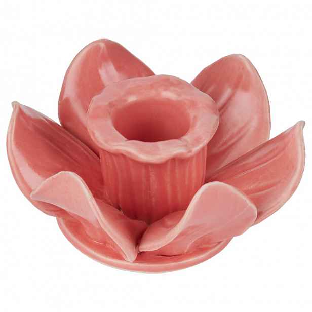 Butlers BLOSSOM Svícen na dlouhou svíčku květ - růžová