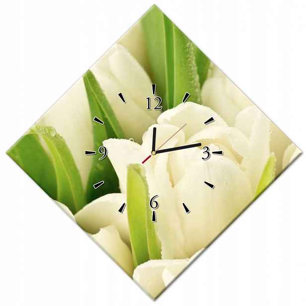 Hodiny 56x56 Jemné tulipány