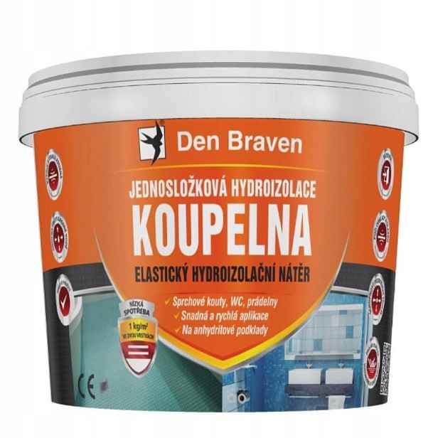Hydroizolace jednosložková, Koupelna, 13kg