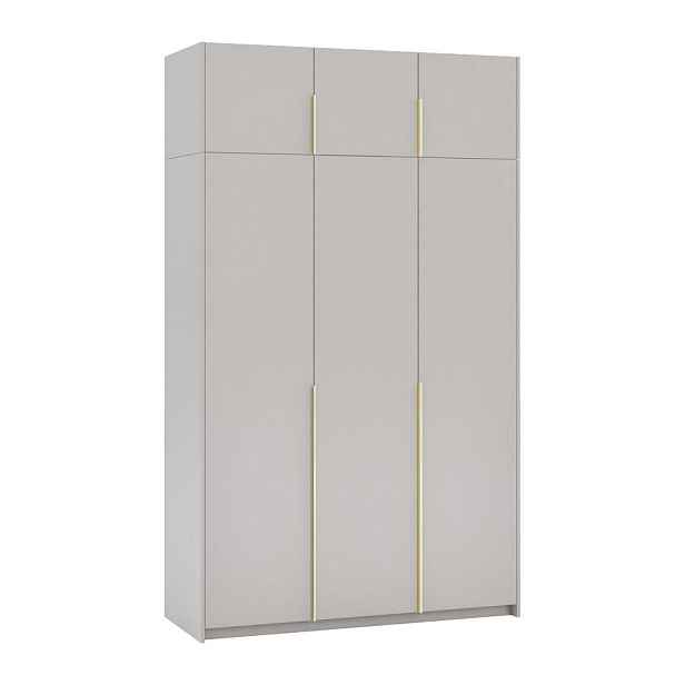 MASSENO ŠATNÍ SKŘÍŇ S OTOČNÝMI DVEŘMI AMARA, 148/250/58 cm 3dveřová, kašmírová