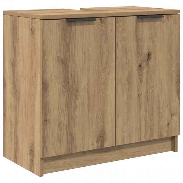 vidaXL Koupelnová skříň Artisanový dub 64,5 x 33,5 x 59 cm