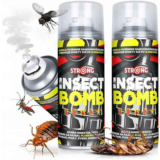 2 X Strong Na Štěnice, Rybičky, Mouchy, Blechy, Komáři, Bomba