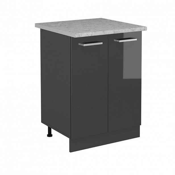 Vicco SPODNÍ SKŘÍŇKA KUCHYŇSKÉ LINKY R-Line Antracitový vysoký lesk 60 cm PD Mramor