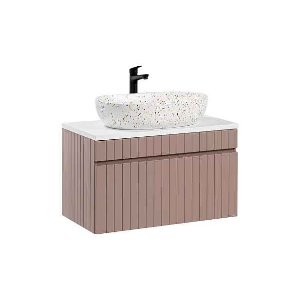 ArtCom Koupelnová skříňka s umyvadlem a deskou ICONIC Rose DU80/2 | 80 cm
