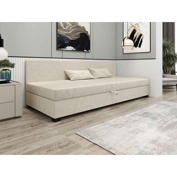 Čalouněná jednolůžková postel 120x195 ARIADNA BIZ 1 - ecru