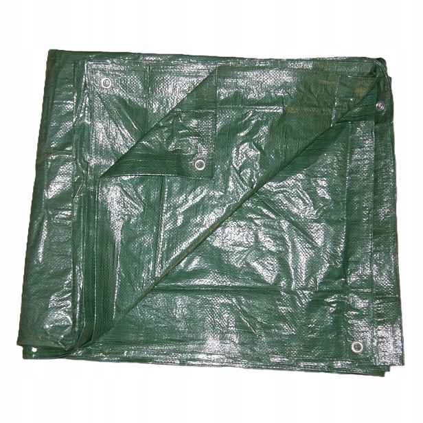 Plachta Zelená 6x8m Krycí Plachta Pevná Odolná Voděodolná 90g/m2