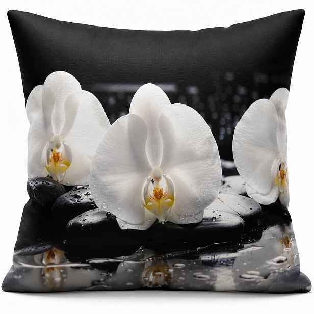 Povlak na polštář ORCHIDEJE 40x40 cm  s bílými orchidejemi MyBestHome