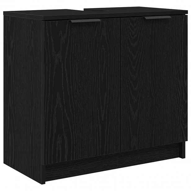 vidaXL Koupelnová skříň Černý dub 64,5 x 33,5 x 59 cm Kompozitní dřevo