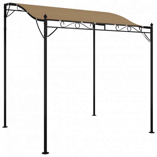 vidaXL Stříška taupe 2 x 2,3 m 180 g/m² textil a ocel