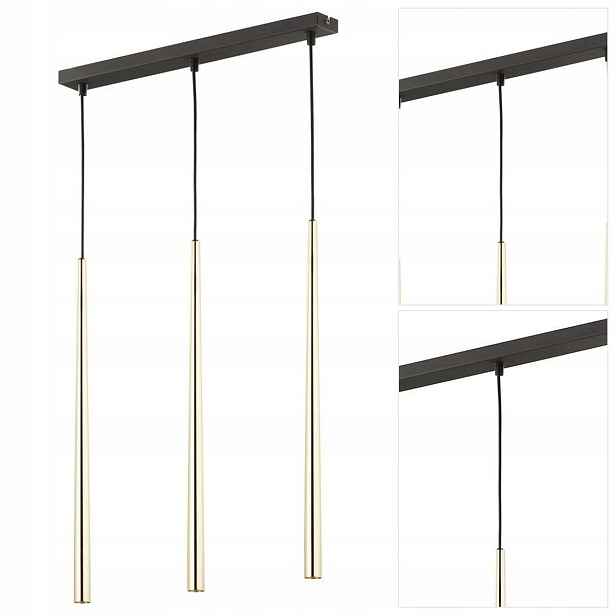 Závěsná zlatá lampa Piano moderní do obývacího pokoje s charakterem Tk Lighting