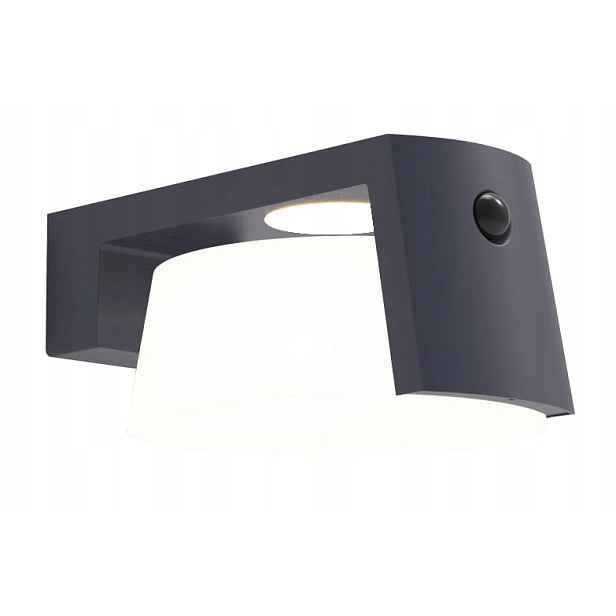 Fasádní lampa Moon Lutec Led 9,5W Snímač pohybu Šedá IP44