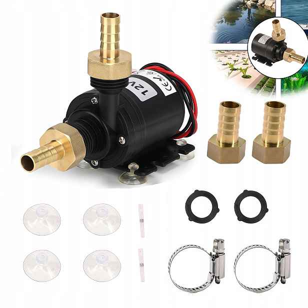 Pumpa Na Vodu Kapalinová Oběhová Elektronická Akvárium 800 L/h DC 12V