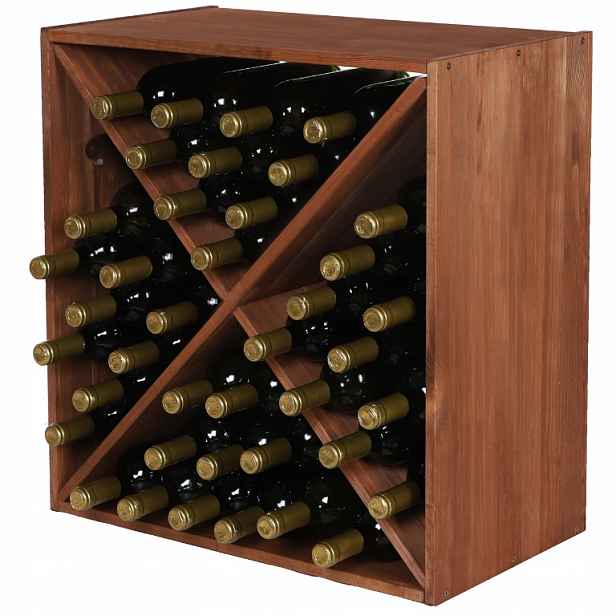 Stojan na víno skříňka na lahve regál typu X 60x60x30 cm Pevný Prostorný