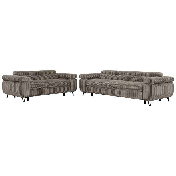 MKS SEDACÍ SOUPRAVA PETER 2+3 - Světle hnědá Manšestr