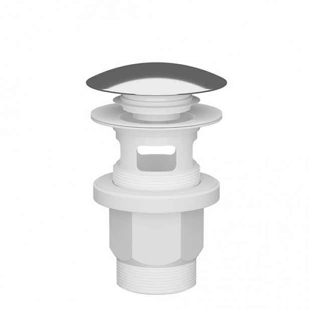 Umyvadlová výpusť 5/4 Plast Brno click/clack chrom plast EUVCP01