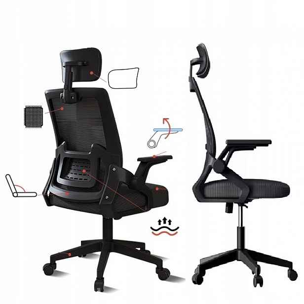 Kancelářská židle, Kancelářská otočná židle X-slim k psacímu stolu Ergonomická