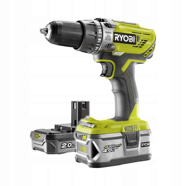 Aku Vrtačka Ryobi R18PD3-242S 18 V 2 Ah a 4 Ah